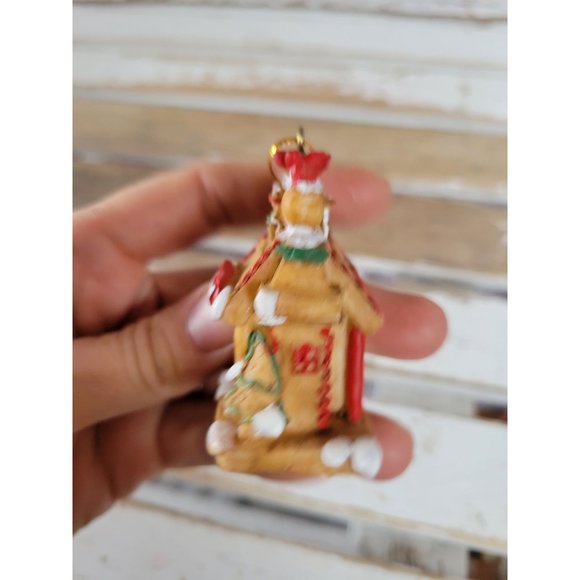 Candy gingerbread household ornament vintage Xmas mini tree - Picture 3 of 8